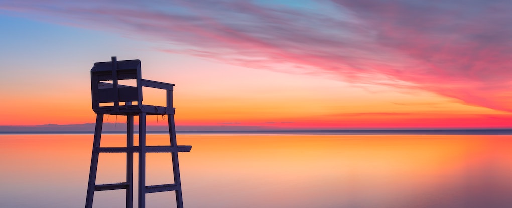 Lifeguard stand at the beach