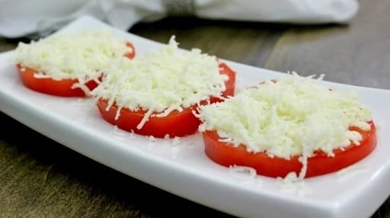 Snowy Tomato Slices